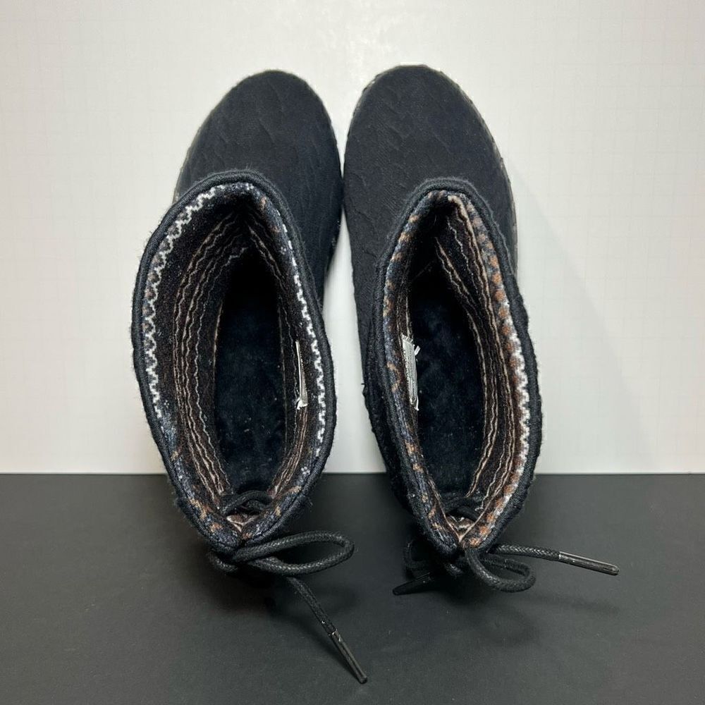 Womens MUK LUKS Flexi Hoboken Knit Dark Grey Memory Foam Ankle Boots / Size 7.5 - Picture 5 of 8